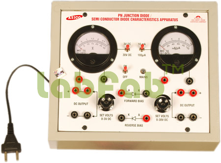 PN JUNCTION DIODE / SEMICONDUCTOR DIODE CHARACTERISTICS APPARATUS – GUPTA BRAND 200213