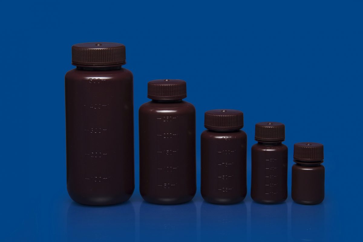 REAGENT BOTTLE WIDE MOUTH (HDPE AMBER) – PLASTX BRAND